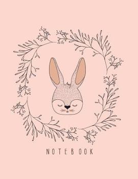 Paperback Notebook: Bunny on pink white cover and Dot Graph Line Sketch pages, Extra large (8.5 x 11) inches, 110 pages, White paper, Sket Book