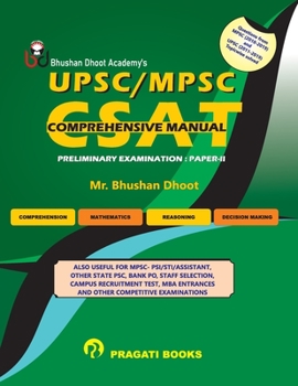 Paperback Upsc/Mpsc Csat Comprehensive Manual Book