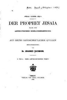 Paperback Der Prophet Jesaia nach der aethiopischen Bibeluebersetzung [German] Book