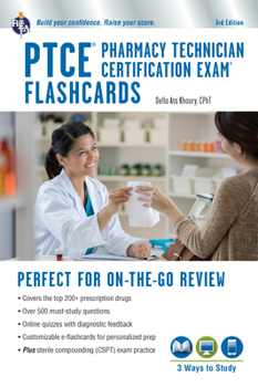 Paperback Ptce - Pharmacy Technician Certification Exam Flashcard Ed. Book + Online 3rd. Edition Book