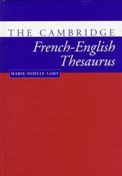 Hardcover The Cambridge French-English Thesaurus Book