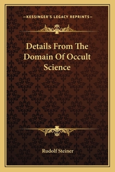 Paperback Details From The Domain Of Occult Science Book