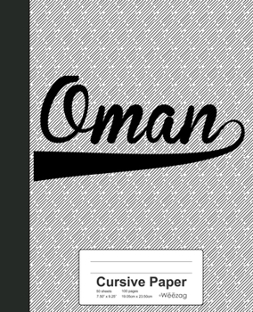 Paperback Cursive Paper: OMAN Notebook Book