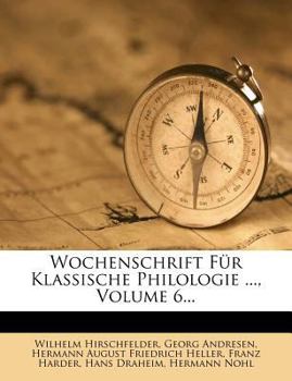 Paperback Wochenschrift für klassische Philologie. [German] Book