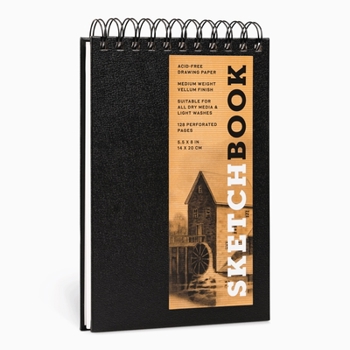 Spiral-bound Sketchbook (Basic Small Spiral FlipTop Landscape Black) Book