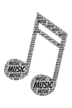 Music: Notebook, Journal | Lined Paper | 120 Pages DIN A5 (6 x 9") | Notes, Drawings, Planer, Diary, Organization | Word Cloud Present