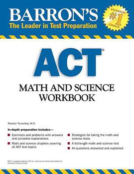 Paperback Barron's ACT Math and Science Workbook Book