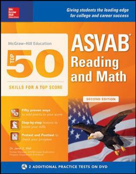 Paperback McGraw-Hill Education Top 50 Skills for a Top Score: ASVAB Reading and Math, Second Edition [With DVD] Book
