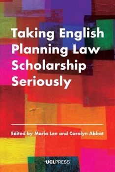 Paperback Taking English Planning Law Scholarship Seriously Book