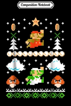 Composition Notebook: Super Mario Mario Goomba Ugly Christmas Sweater Journal/Notebook Blank Lined Ruled 6x9 100 Pages