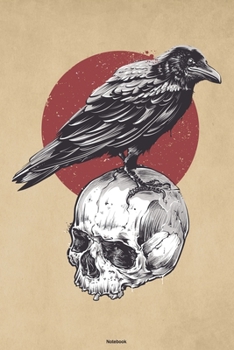 Notebook: Dark Raven Journal Black Crow Bird Composition Book Goth Gift