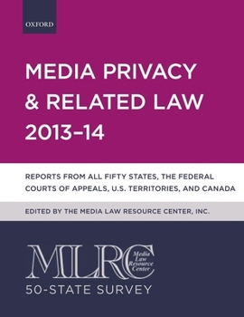 Paperback Mlrc 50-State Survey: Media Privacy and Related Law 2013-14 Book