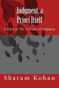 Paperback Judgment, a Priori Itself Book