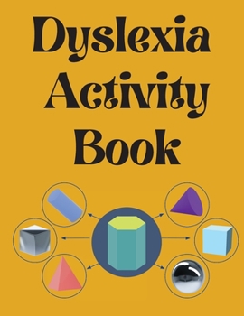Paperback Dyslexia Activity Book.Educational book. Contains the alphabet, numbers and more, with font style designed for dyslexia. Book