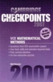 Paperback Cambridge Checkpoints Vce Mathematical Methods Units 3 and 4 2007 Book