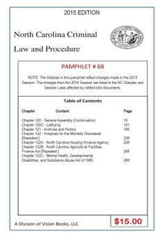 Paperback North Carolina Criminal Law and Procedure-Pamphlet 67 Book