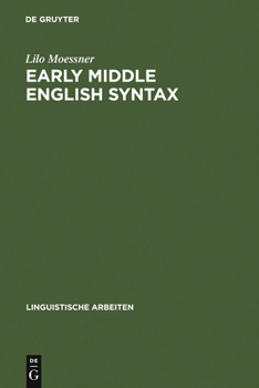 Hardcover Early Middle English Syntax Book