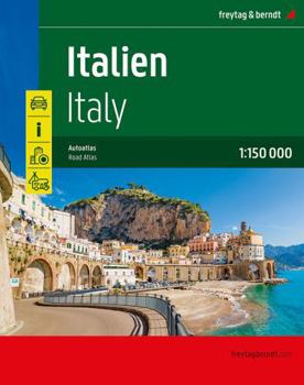 Paperback Italy, large scale road atlas 1:150,000 Book