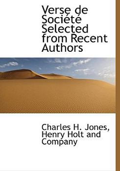Hardcover Verse de Soci T Selected from Recent Authors Book