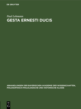 Hardcover Gesta Ernesti Ducis [German] Book