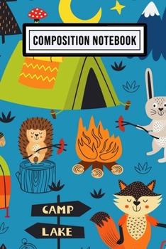 Paperback Camping Unruled Composition Notebook: Camping Blank Unruled Composition Notebook - 110 Pages - Pocket Size 6x9 Book