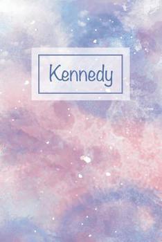 Kennedy: First Name Personalized Notebook, College Ruled (Lined) Journal, Cute Pastel Notepad with Marble Pattern for Girls, Teens and Women