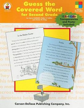 Paperback Guess the Covered Word for Second Grade [With Poster and 12 Transparencies] Book