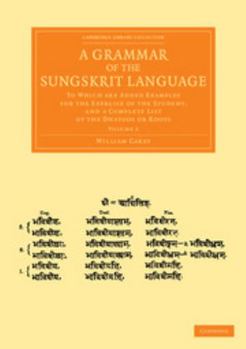 Paperback A Grammar of the Sungskrit Language - Volume 2 Book