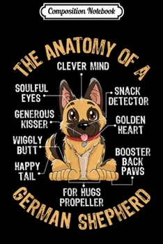 Composition Notebook: Anatomy of a German Shepherd Funny Dog Lover Gifts Journal/Notebook Blank Lined Ruled 6x9 100 Pages