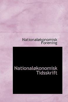 Hardcover National Konomisk Tidsskrift Book