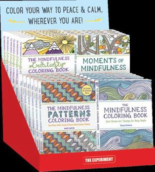 Paperback Display: The Mindfulness Coloring Book Series: 24-Copy Counter Display (4-Title Mixed Display) Book