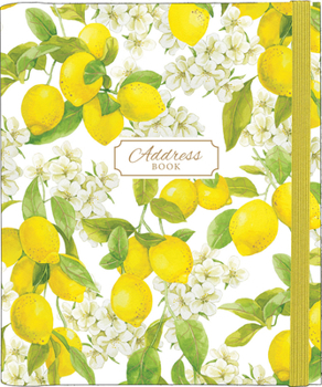 Spiral-bound Amalfi Lemons Large Address Book