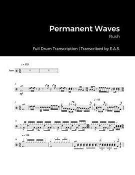 Paperback Rush - Permanent Waves: Full Drum Transcription Book