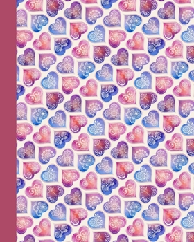 Boho Hearts Journal: Dot Grid Visual Journal / Notebook, 8"x10"