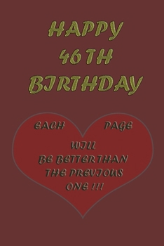 Happy 46th Birthday: Each page will be better than the previous one !!!