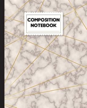 Composition Notebook: Cute Marble Composition Notebook College Ruled 100 Pages - 7.5"x9.25" For Kids, Teen, Boys, Girls, School, Teacher: Sc