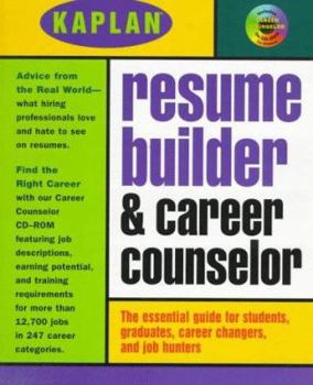 Paperback Kaplan Resume Builder with Career CD ROM Book