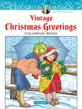 Paperback Creative Haven Vintage Christmas Greetings Coloring Book