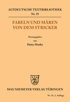 Paperback Fabeln und Mären von dem Stricker [German] Book