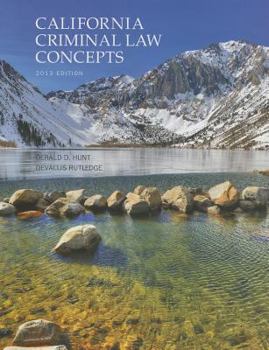 Paperback California Criminal Law Concepts (13th Edition) Book