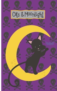 Halloween Journal: Cats & Moonlight 5 x 8 inch 120 Pages Dot Grid Journal Diary Notebook for Adults and Kids who love Halloween, Harvest and Autumn (Halloween Journals)