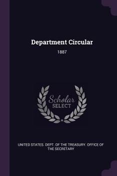 Paperback Department Circular: 1887 Book