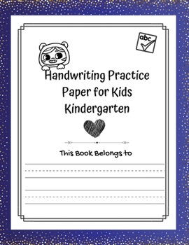 Paperback Handwriting Practice Paper for kids Kindergarten Book