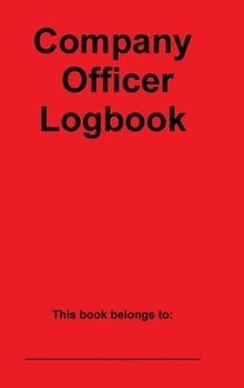 Hardcover Company Officer Logbook Book