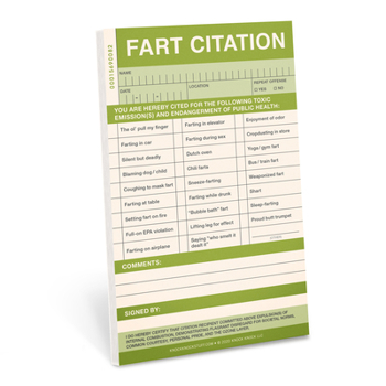 Misc. Fart Sticky Citation Pad Book