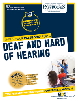 Paperback Deaf and Hard of Hearing (Cst-8): Passbooks Study Guide Volume 8 Book