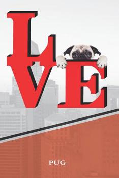 Paperback Pug: Dog Love Park Isometric Dot Paper Notebook Book Is 120 Pages 6x9 Book