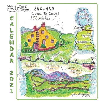 Paperback England Coast to Coast Calendar 2021: 192 mile hike Book