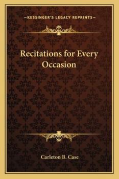 Paperback Recitations for Every Occasion Book