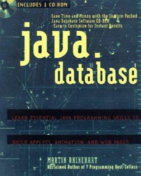 Paperback Java Database Development [With Contains Valuable Visual Cafe & Visual J++ Project] Book